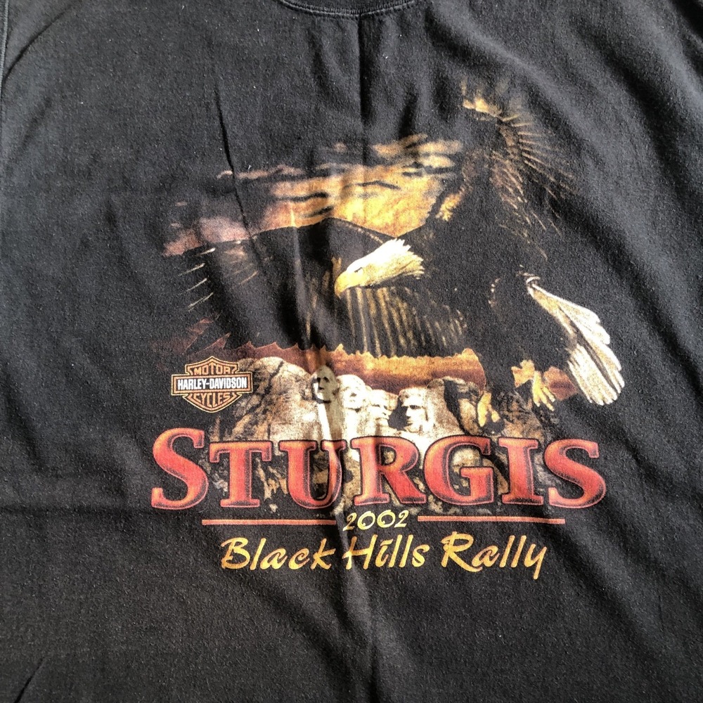 Vintage 2002 Harley Davidson Sturgis Black Hills Rally Muscle Shirt Extra Large - Picture 2 of 6